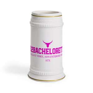 512Bachelorette Austin Bachelorette Beer Stein — Bride Squad 22oz Ceramic Gold Rim Stein