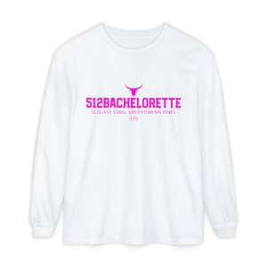 512Bachelorette Austin Bachelorette Long Sleeve Shirt — Bride Squad Cotton Garment Dyed Top