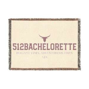 512Bachelorette Austin Bachelorette Woven Blanket — Bride Squad Cotton Fringe Blanket