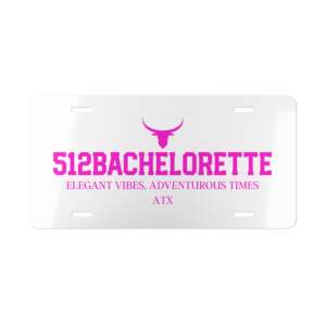 512Bachelorette Austin Bachelorette License Plate — Bride Squad ATX Aluminum Vanity Plate